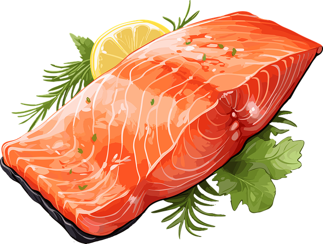 AI generated image of a piece of salmon