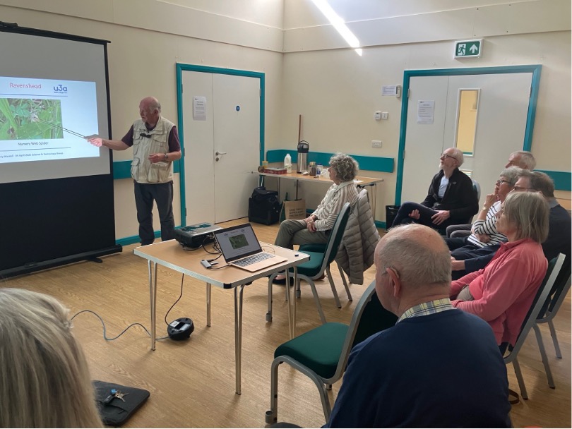 Tony presenting on spiders