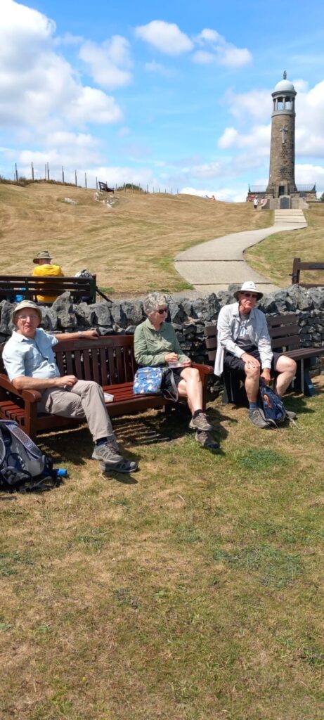 Hikers group at Crich Memorial
