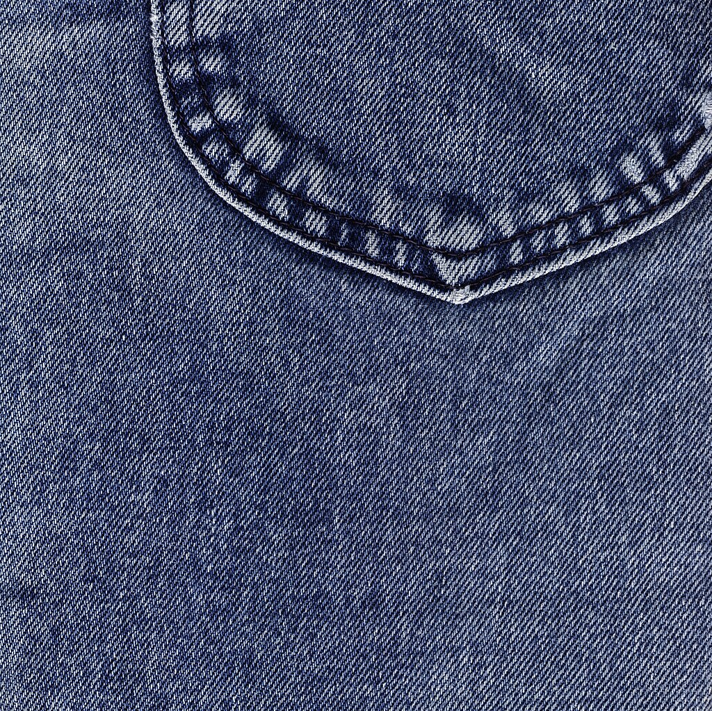 Denim sample showing twill weave