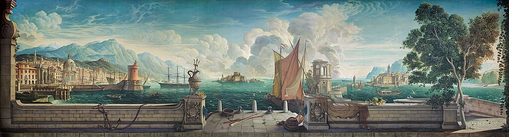 Capriccio Dining Room Mural at Plas Newydd in Anglesey by Rex Whistler