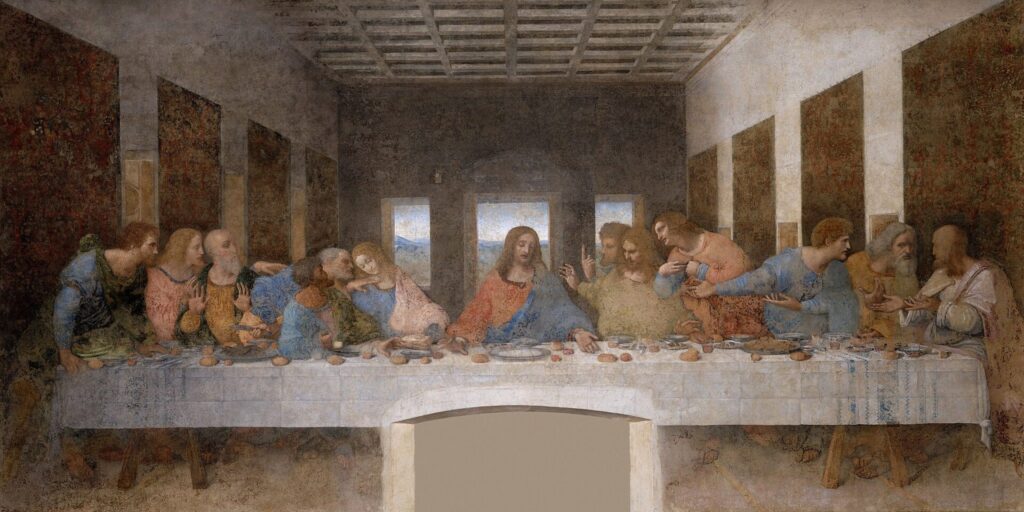 Leonardo Da Vinci - The Last Supper. dated to c.  1495–1498