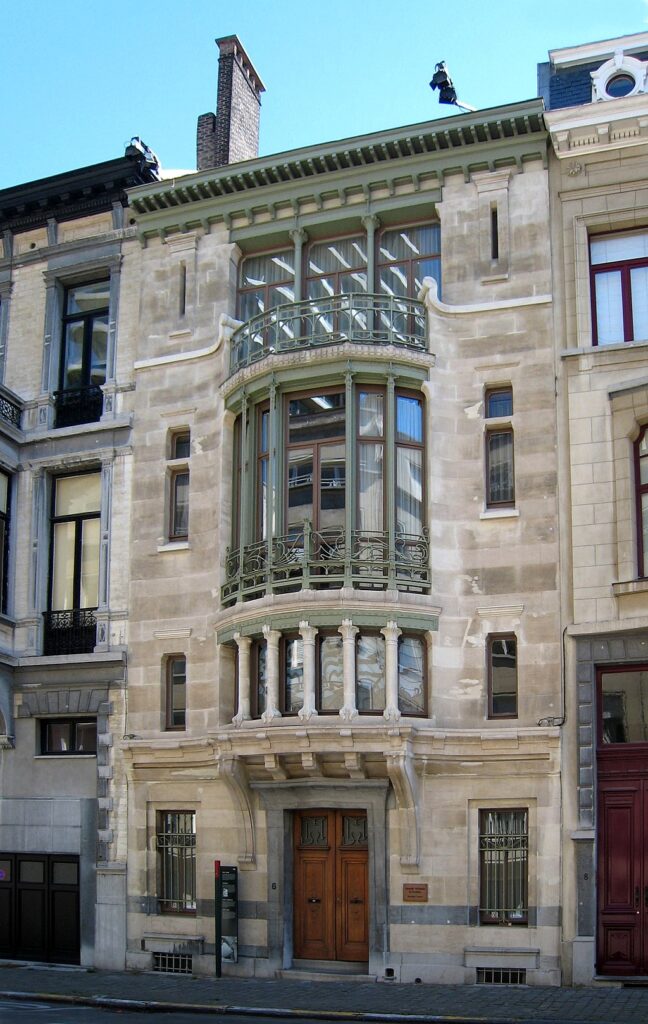 Façade of the Hôtel Tassel (Tassel House), Brussels, Belgium by Victor Horta (1892–93)