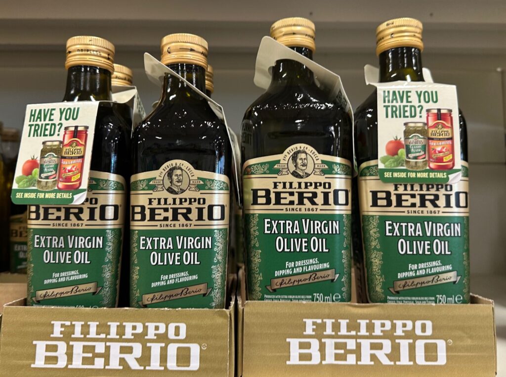 Bottles of olive oil