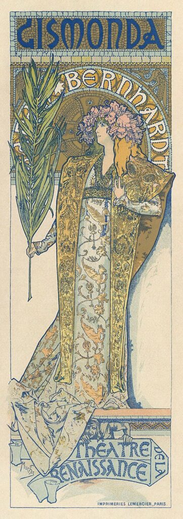Alphonse Mucha - Poster for Victorien Sardou's Gismonda starring Sarah Bernhardt