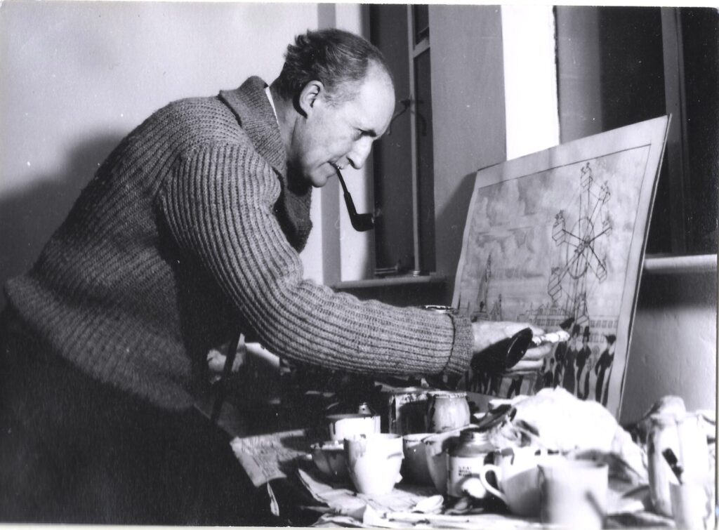 Stanley price in his studio
