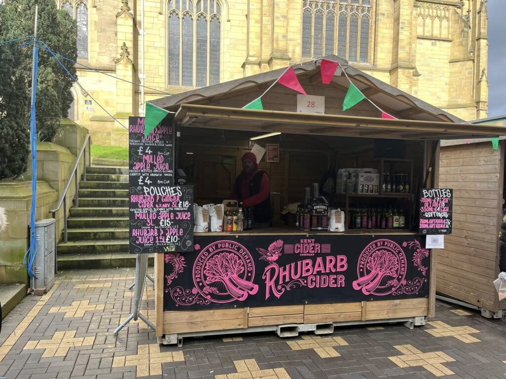 Outlet selling rhubarb cider
