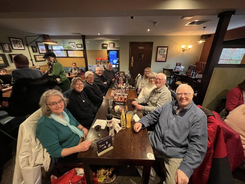 Food and Cookery group enjoying a pub lunch
