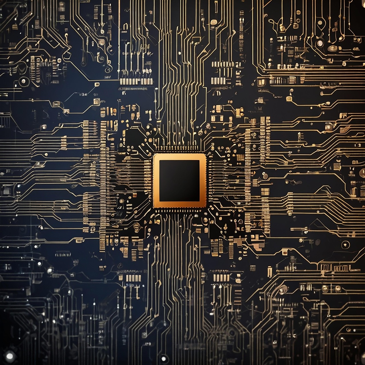 microchip on circuit board