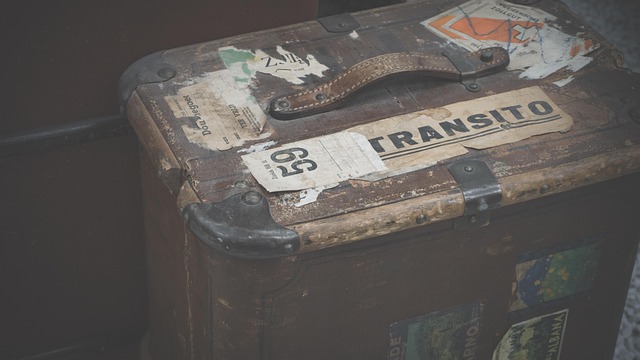 old trunk-type suitcase 