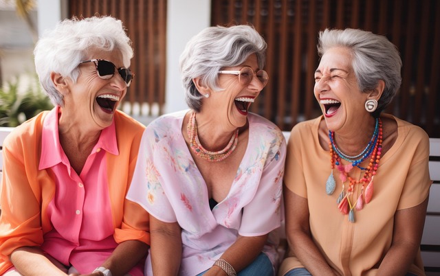 3 ladies laughing