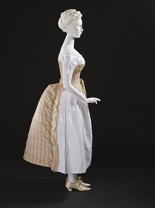 Image (maybe AI) of model wearing a bustle