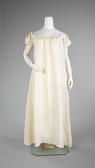 A chemise, circa 1790 - 1810