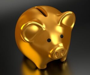 gold piggy bank