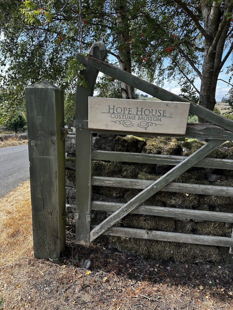 Hope House Costume Museum - signage on the gate