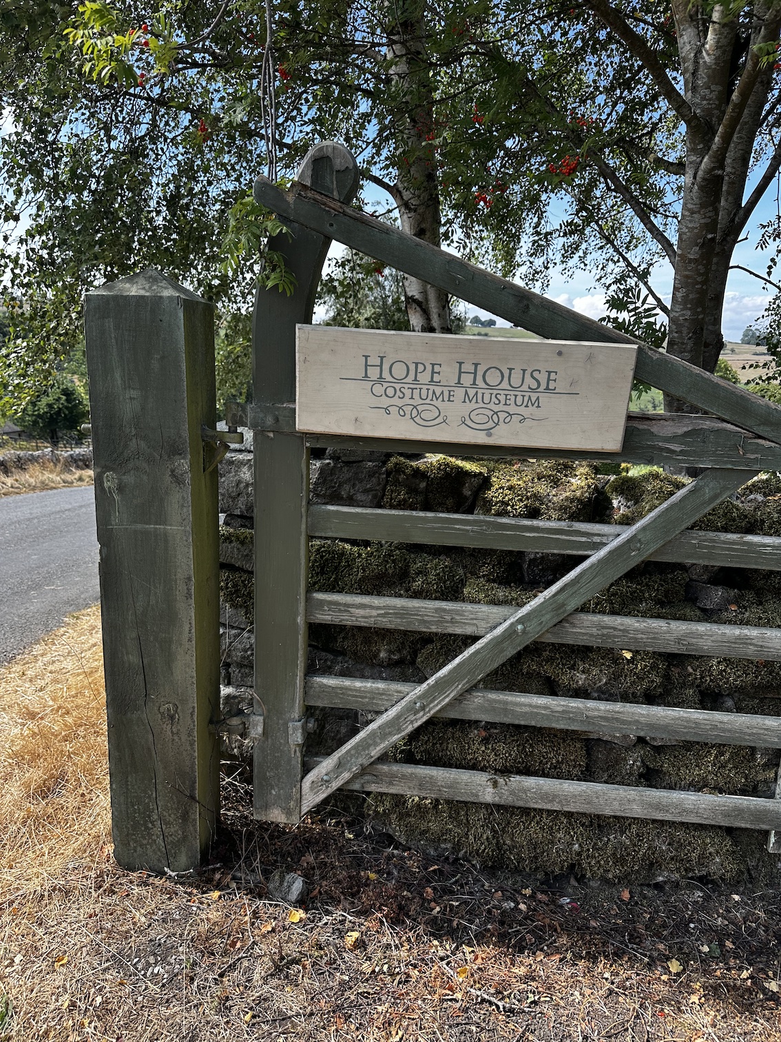 Hope House Costume Museum - signage on the gate