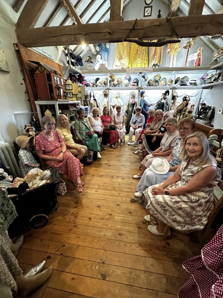 Hope House Costume Museum - the Fashion group seated for Notty's talk