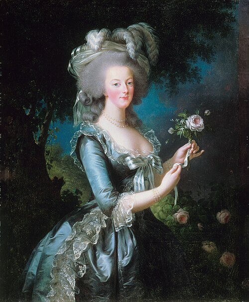 Oil on canvas portrait of Marie Antoinette - part of the Palace of Versailles collection