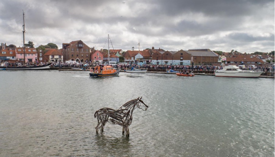 image of The Lifeboat Horse in the bay at Wells-next-the-Sea