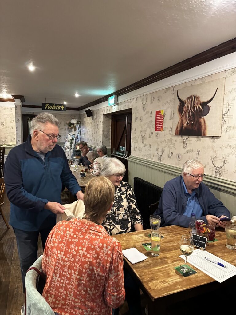 Ravenshead u3a members at the monthly Quiz Night at the Larch farm pub - Sept 2026